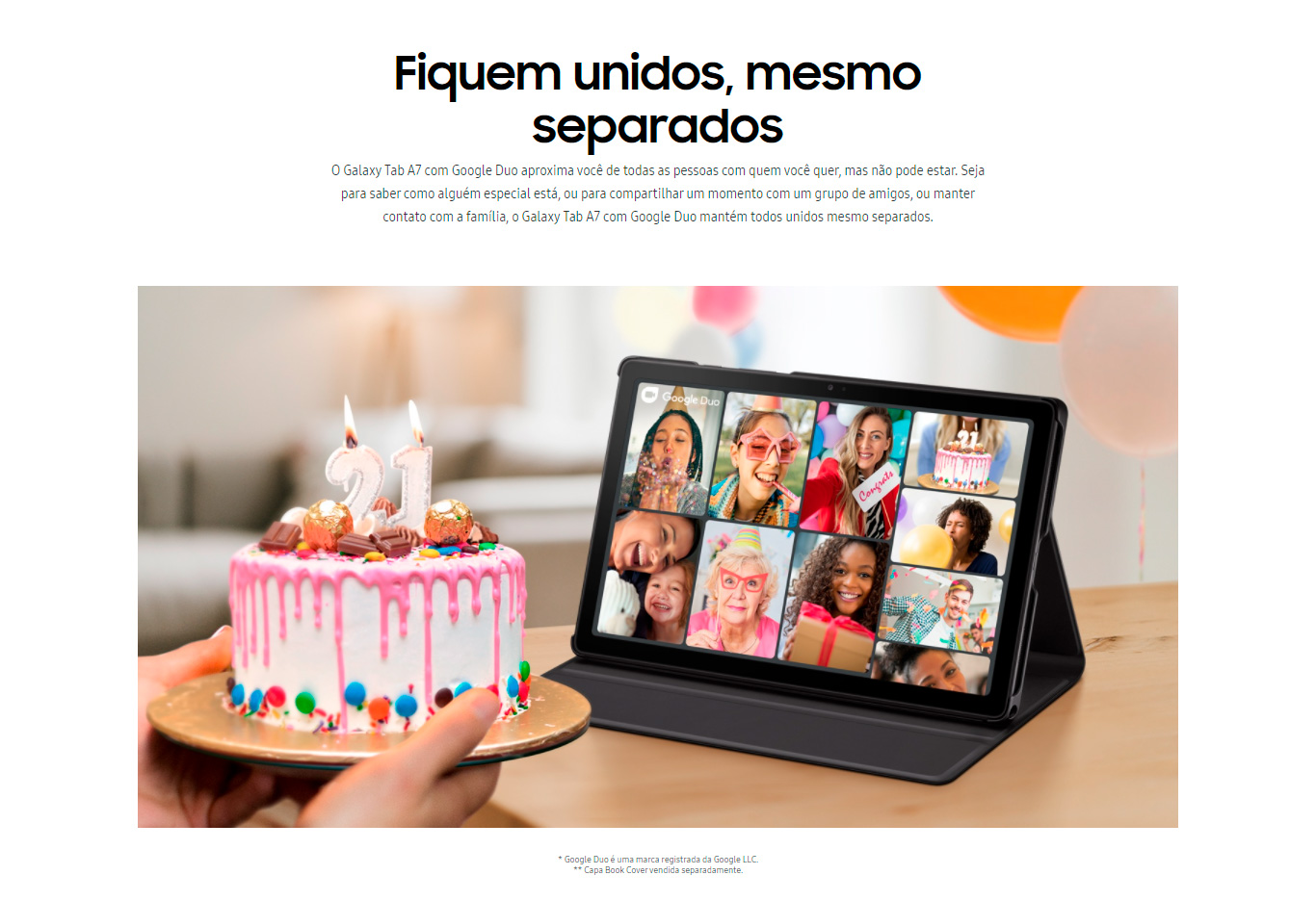  Tablet Samsung Galaxy A7 4G T505 64GB 3GB RAM Tela Grande 10.4 Câmera Traseira 8MP Frontal de 5MP Android 10 Grafite